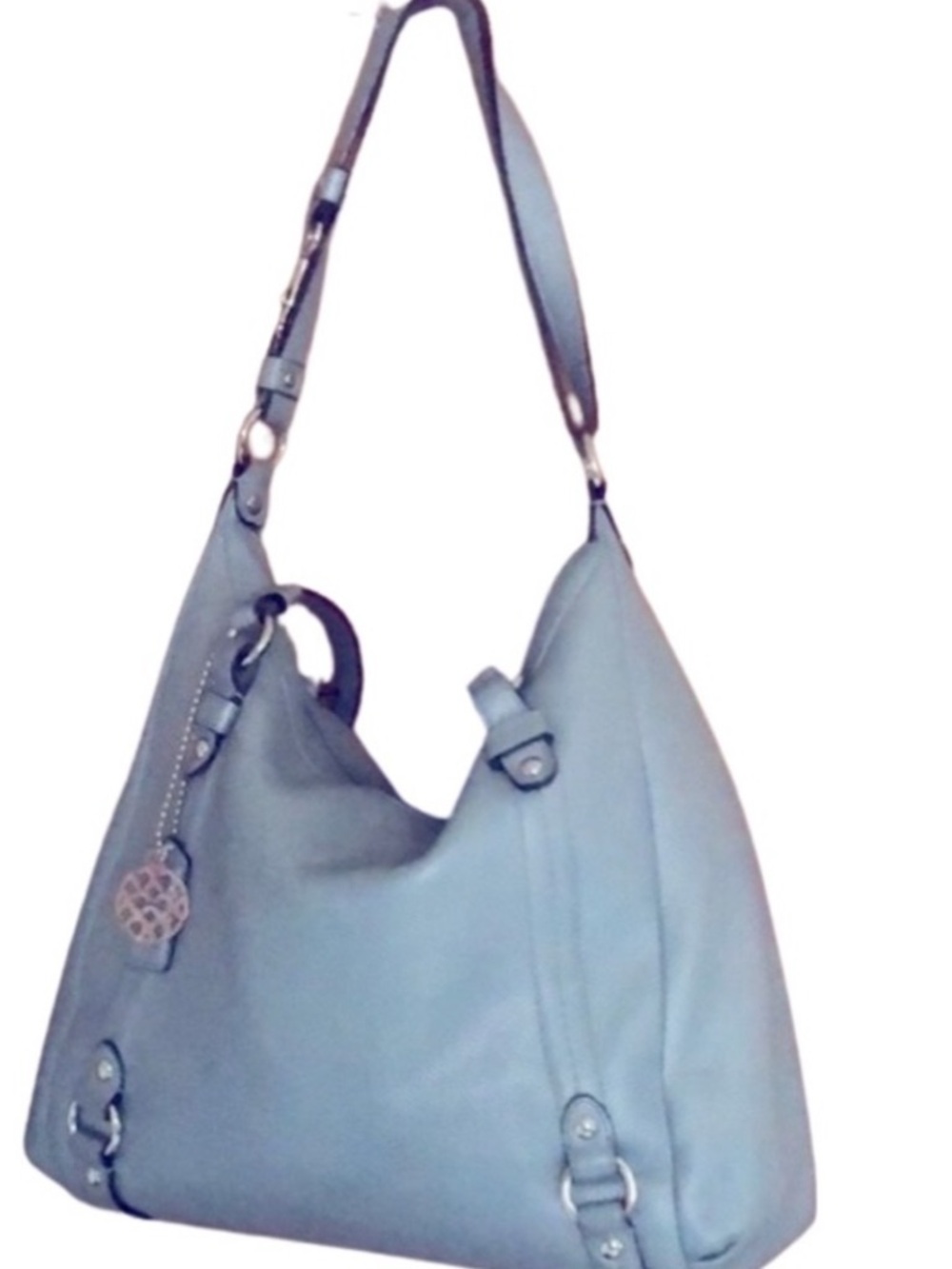 Coach Light Blue Leather Shoulder Bag